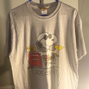 Vintage Peanuts Snoopy Joe Cool Joe Fix It Blue T-Shirt Men’s Size Large